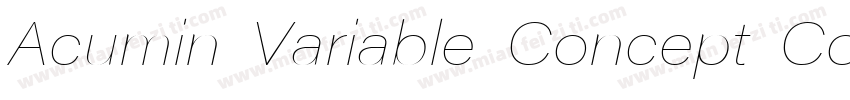 Acumin Variable Concept Condensed字体转换